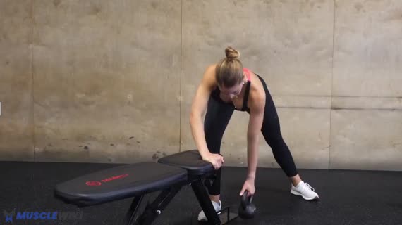Kettlebell Single Arm Row On Bench