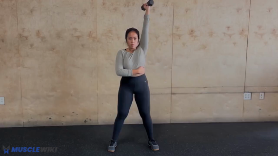 Single arm dumbbell online overhead squat