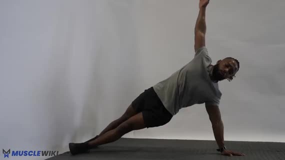 MuscleWiki Hand Side Plank Reach Through Obliques