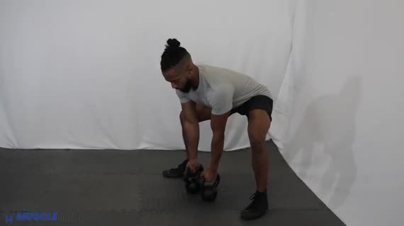 MuscleWiki Kettlebell Gorilla Row Lats