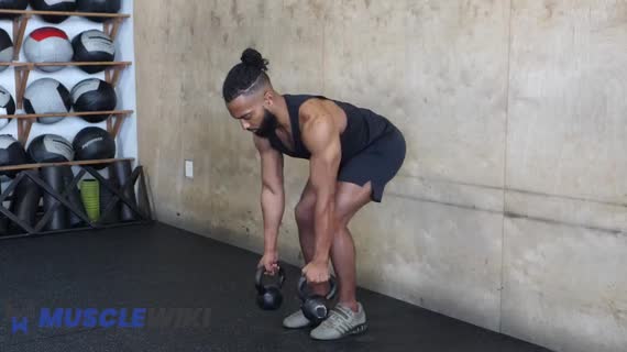 MuscleWiki Kettlebell Row Lats