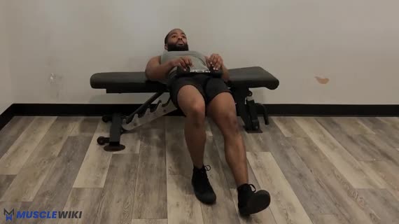 MuscleWiki - Dumbbell Staggered Hip thrust - Glutes